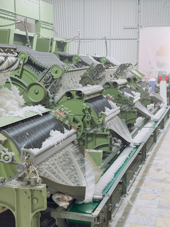 کاردینگ و خط تولید پنبه هیدروفیل اسپی ESPI اشراق دیباج